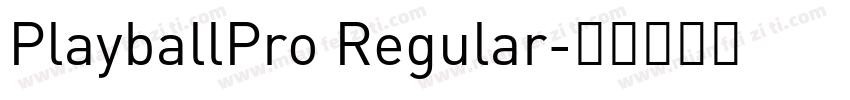 PlayballPro Regular字体转换